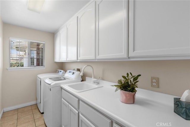 4817 Claybrook Ct, Santa Maria, CA 93455 - washroom with cabinet space, independent washer and dryer, and light tile patterned flooring