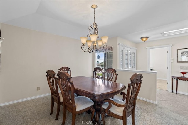 4817 Claybrook Ct, Santa Maria, CA 93455 - dining space with light carpet and a chandelier
