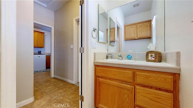 12443 Bannock Dr, Apple Valley, CA 92308 - bathroom featuring vanity and tile patterned flooring