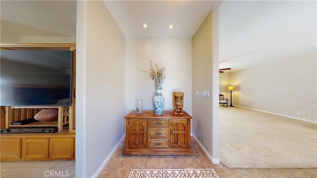12443 Bannock Dr, Apple Valley, CA 92308 - corridor with light carpet and recessed lighting