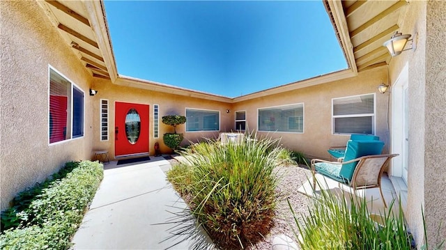 12443 Bannock Dr, Apple Valley, CA 92308 - property entrance with stucco siding