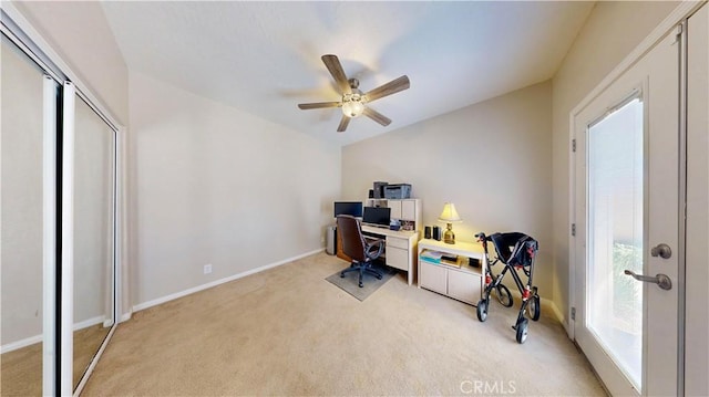 12443 Bannock Dr, Apple Valley, CA 92308 - office space with light carpet and ceiling fan