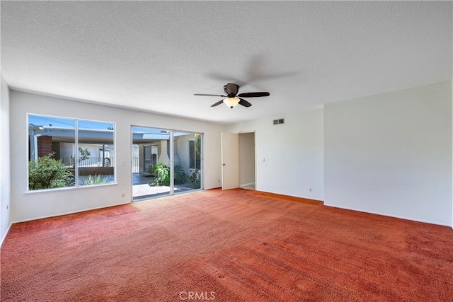 5347 E Bergh Dr, Anaheim Hills, CA 92807 - spare room featuring carpet, a ceiling fan, and a textured ceiling