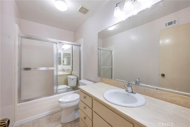 5347 E Bergh Dr, Anaheim Hills, CA 92807 - full bathroom with vanity, combined bath / shower with glass door, and tile patterned flooring