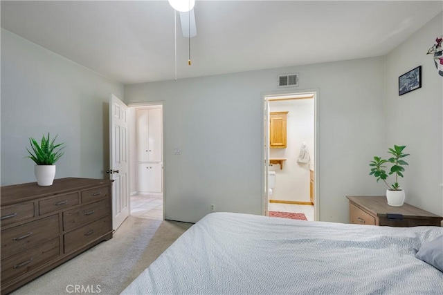 5347 E Bergh Dr, Anaheim Hills, CA 92807 - bedroom with light colored carpet and ensuite bathroom