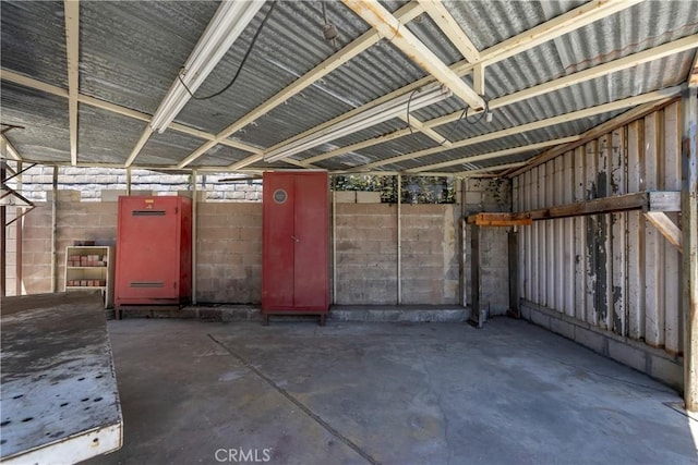 5347 E Bergh Dr, Anaheim Hills, CA 92807 - garage featuring concrete block wall