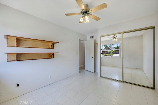 5347 E Bergh Dr, Anaheim Hills, CA 92807 - unfurnished bedroom with ceiling fan and a closet