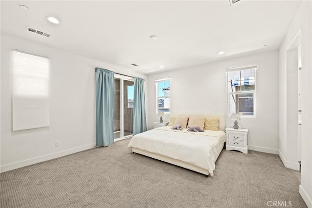12260 Chorus Dr, Rancho Cucamonga, CA 91739 - bedroom with carpet flooring, access to outside, and recessed lighting