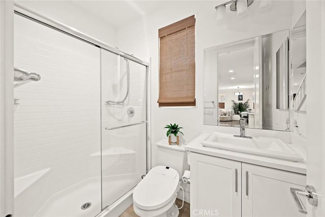 12260 Chorus Dr, Rancho Cucamonga, CA 91739 - full bathroom featuring a stall shower and vanity