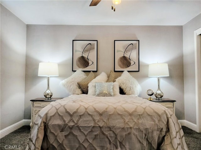 900 S Ann St, Tulare, CA 93274 - carpeted bedroom featuring baseboards and ceiling fan