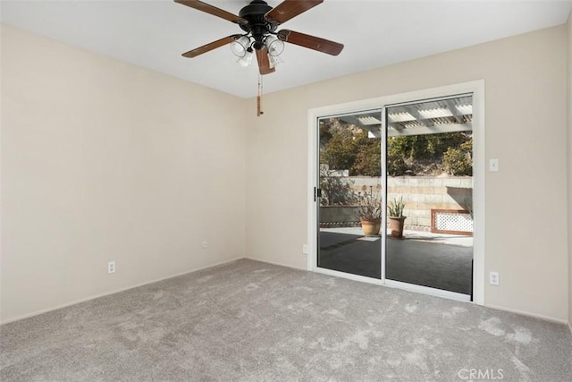 3746 Balboa Dr, Oceanside, CA 92056 - carpeted spare room featuring ceiling fan and baseboards