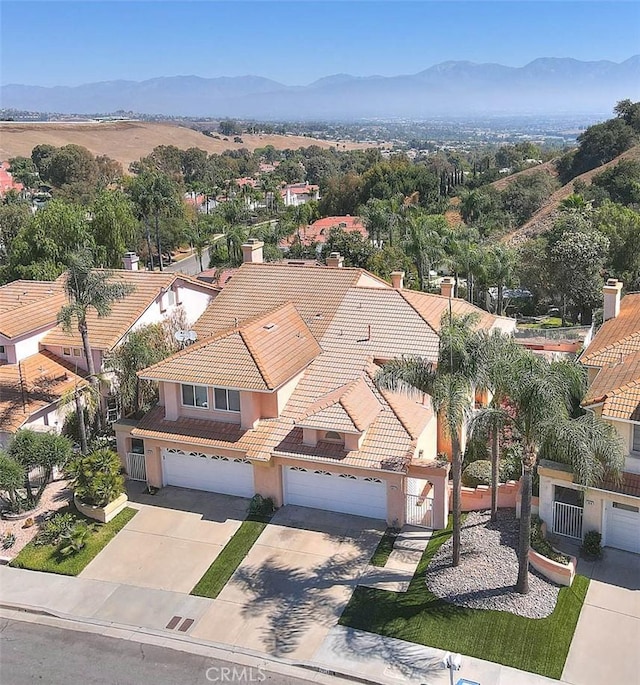 2914 Crape Myrtle Cir, Chino Hills, CA 91709 - aerial view of property and surrounding area featuring mountains