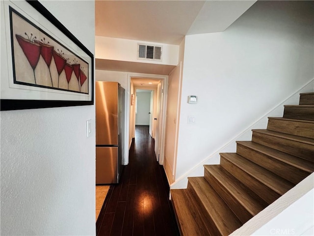 6155 Reseda Unit 4, Tarzana, CA 91335 - hallway with stairs and wood finished floors