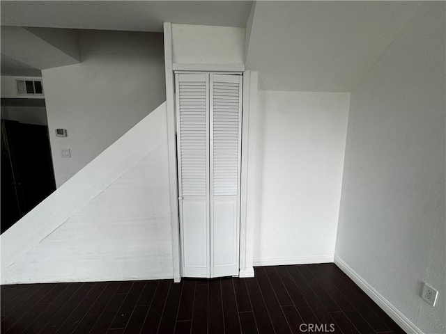 6155 Reseda Unit 4, Tarzana, CA 91335 - corridor with dark wood-style flooring and baseboards