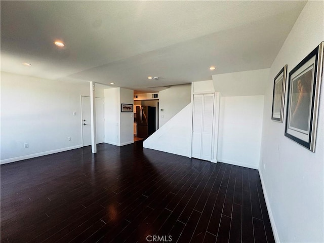 6155 Reseda Unit 4, Tarzana, CA 91335 - spare room with dark wood-style flooring and recessed lighting