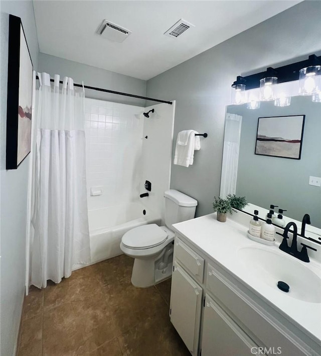 13330 Tamarisk Rd, Victorville, CA 92395 - full bathroom featuring vanity and shower / bath combination with curtain