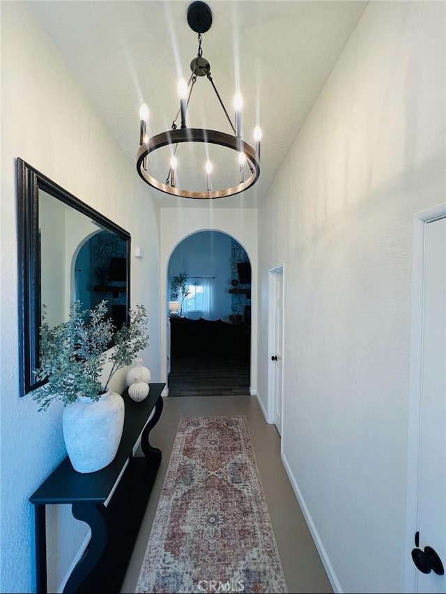 13330 Tamarisk Rd, Victorville, CA 92395 - hall featuring a chandelier