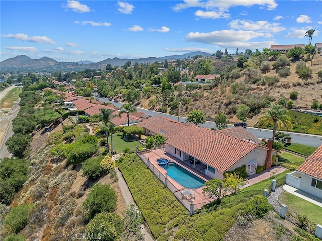 2039 Channelford Rd, Westlake Village, CA 91361 - bird's eye view of a mountain backdrop and a pool area