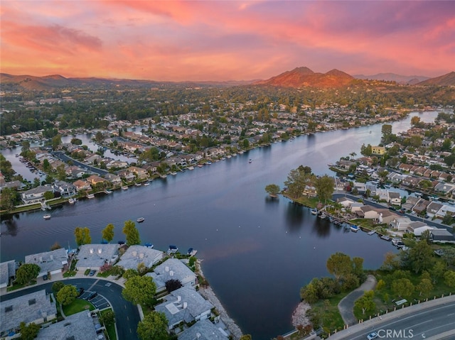 2039 Channelford Rd, Westlake Village, CA 91361 - aerial view at dusk of a water and mountain view and a residential view
