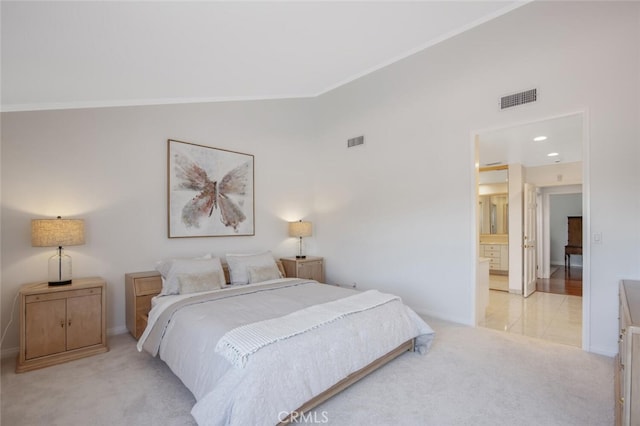 2039 Channelford Rd, Westlake Village, CA 91361 - bedroom with light carpet and high vaulted ceiling