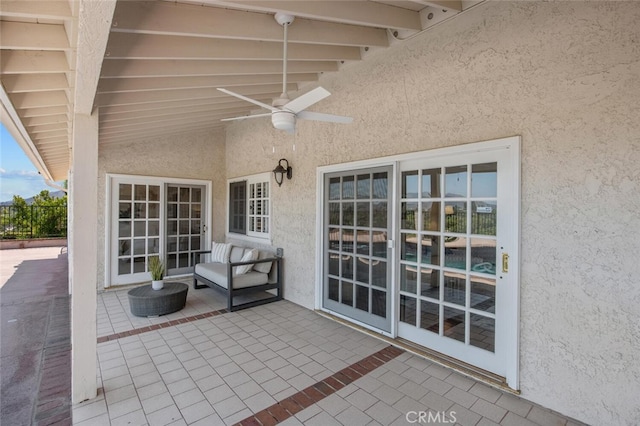 2039 Channelford Rd, Westlake Village, CA 91361 - view of patio / terrace with ceiling fan