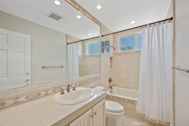 2039 Channelford Rd, Westlake Village, CA 91361 - bathroom with tiled shower / bath, vanity, and recessed lighting