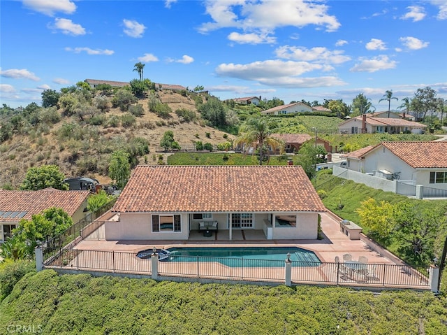 2039 Channelford Rd, Westlake Village, CA 91361 - view of pool with a patio, a fenced backyard, and a pool with connected hot tub