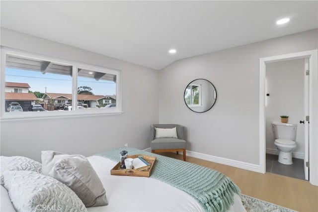 4203 Tolowa St, San Diego, CA 92117 - bedroom featuring wood finished floors, recessed lighting, and ensuite bath