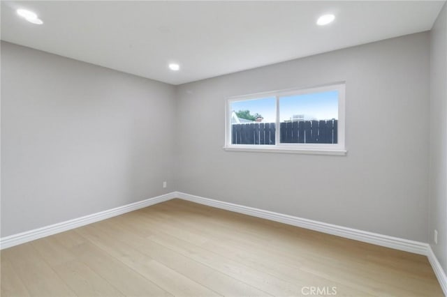 4203 Tolowa St, San Diego, CA 92117 - unfurnished room featuring light wood-type flooring and recessed lighting