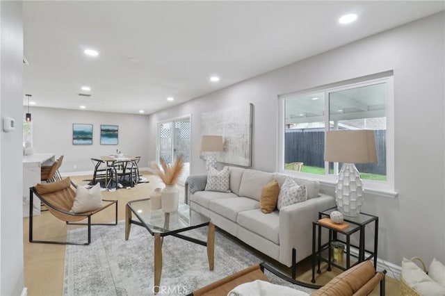 4203 Tolowa St, San Diego, CA 92117 - living area with recessed lighting and wood finished floors