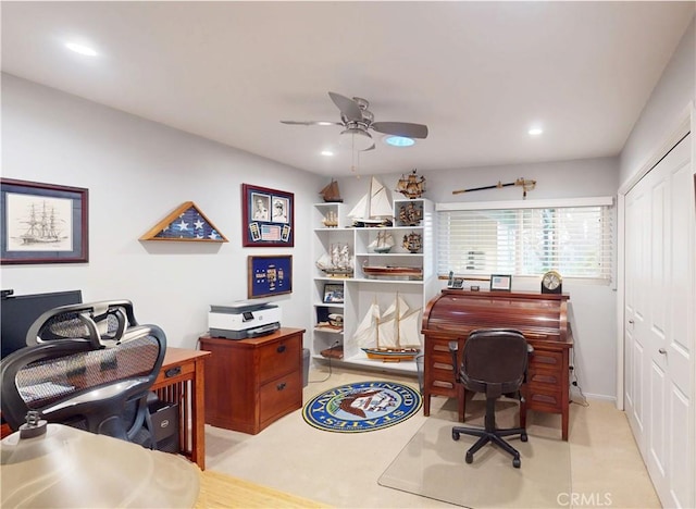3530 Spearing Ave, San Pedro, CA 90732 - office space featuring ceiling fan and recessed lighting