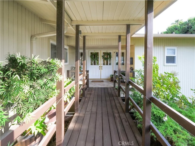 3530 Spearing Ave, San Pedro, CA 90732 - wooden porch featuring french doors