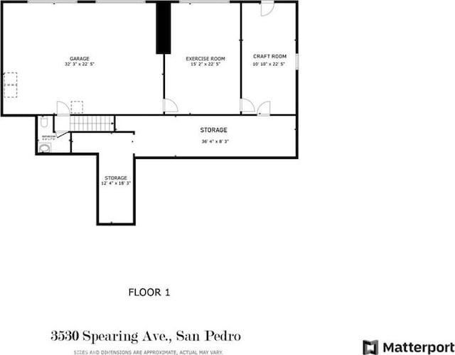 3530 Spearing Ave, San Pedro, CA 90732 - view of floor plan / room layout
