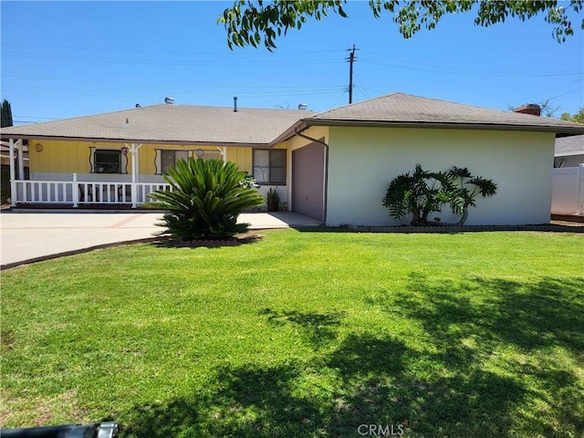 16708 Lawnwood St, La Puente, CA 91744 - view of front of property featuring a front lawn and stucco siding