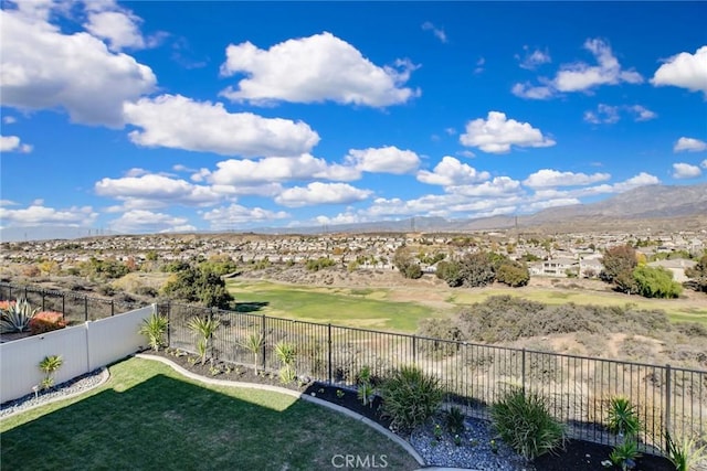 35212 Smith Ave, Beaumont, CA 92223 - fenced backyard featuring a mountain view and view of golf course