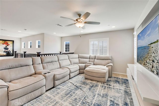35212 Smith Ave, Beaumont, CA 92223 - living area featuring ceiling fan and recessed lighting