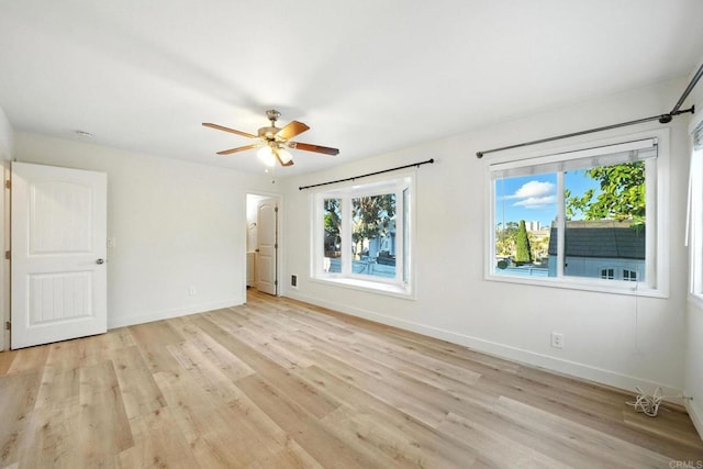 493133 Auburn, San Diego, CA 92105 - spare room with light wood finished floors and a ceiling fan