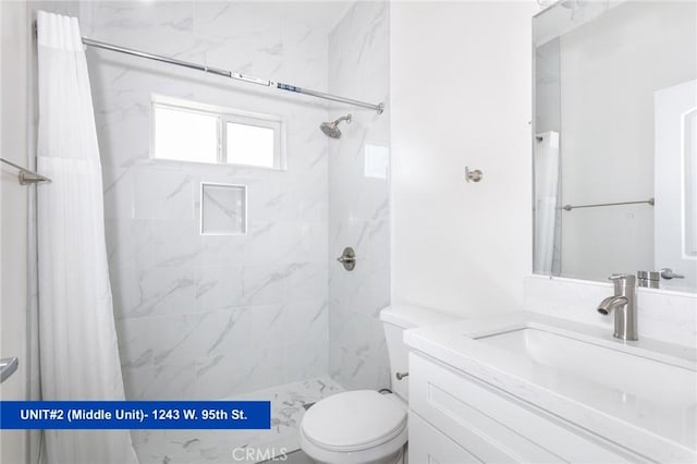 1241 W 95th St, Los Angeles, CA 90044 - full bathroom featuring vanity and a tile shower