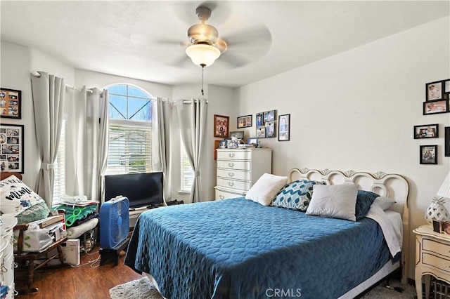 1115 Chennault Ave, Clovis, CA 93611 - bedroom featuring a ceiling fan and wood finished floors