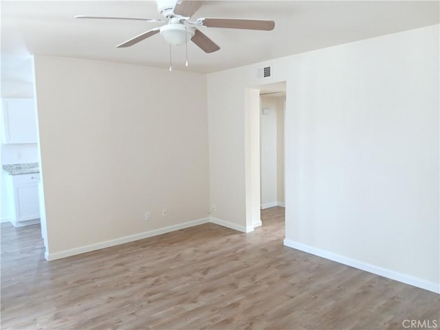 4493 Estada, Oceanside, CA 92057 - spare room with light wood-type flooring and a ceiling fan