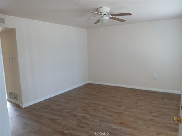 4493 Estada, Oceanside, CA 92057 - empty room with ceiling fan and wood finished floors