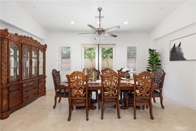 1278 Inspiration, West Covina, CA 91791 - dining area with ceiling fan and recessed lighting