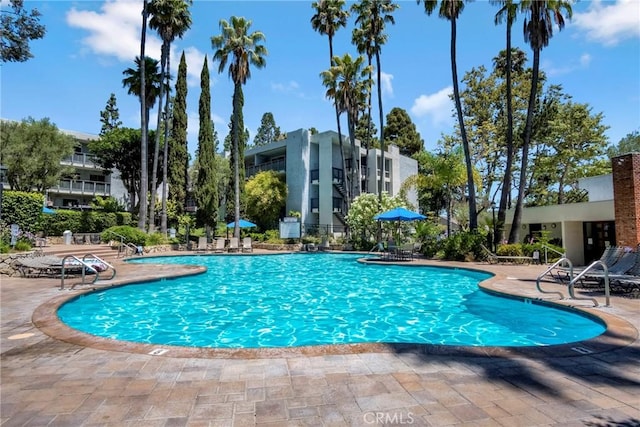 3603 W Hidden Ln Unit 210, Rolling Hills Estates, CA 90274 - community pool featuring a patio