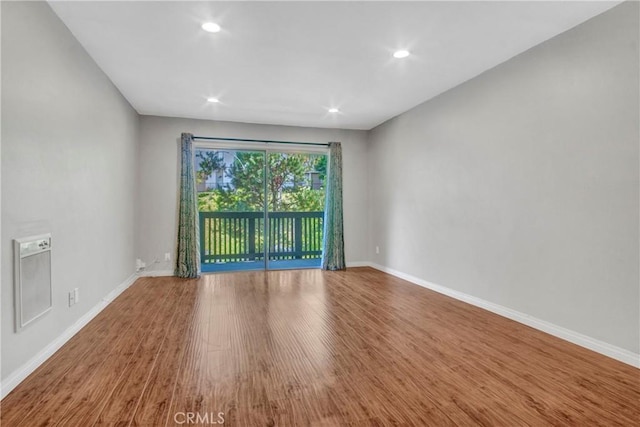 3603 W Hidden Ln Unit 210, Rolling Hills Estates, CA 90274 - unfurnished room featuring wood finished floors and recessed lighting