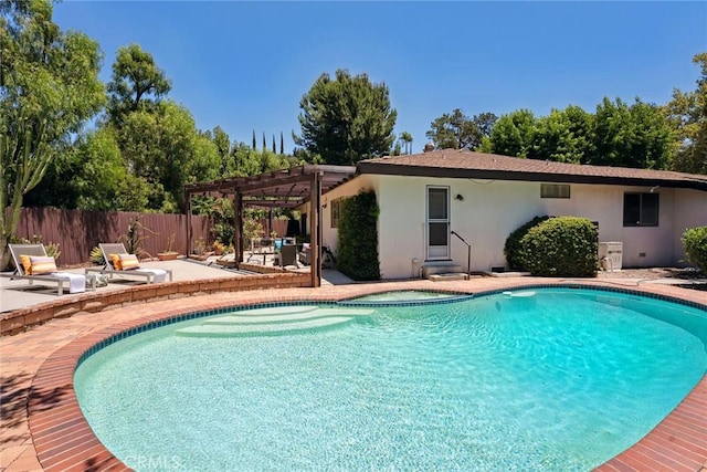 4241 Kingfisher Rd, Calabasas, CA 91302 - view of pool featuring a pergola and a patio area