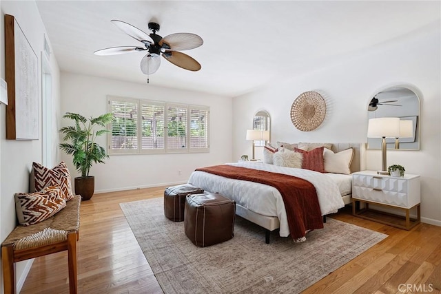 4241 Kingfisher Rd, Calabasas, CA 91302 - bedroom with wood finished floors and ceiling fan