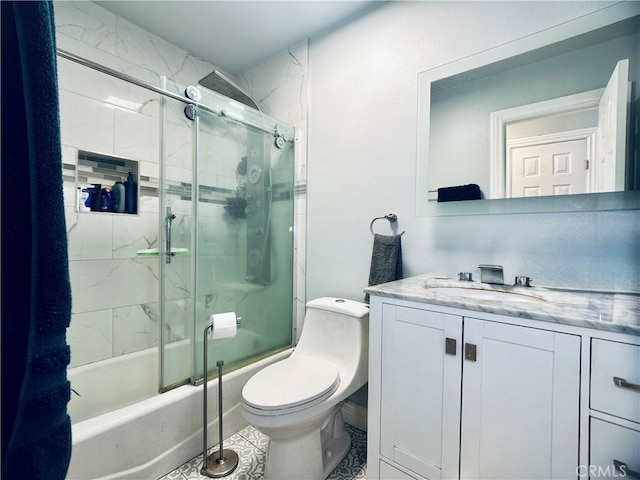7707 Bolton Ave, Riverside, CA 92503 - full bathroom with vanity and enclosed tub / shower combo