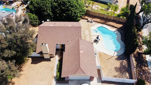 7707 Bolton Ave, Riverside, CA 92503 - aerial view of property and surrounding area featuring a pool area