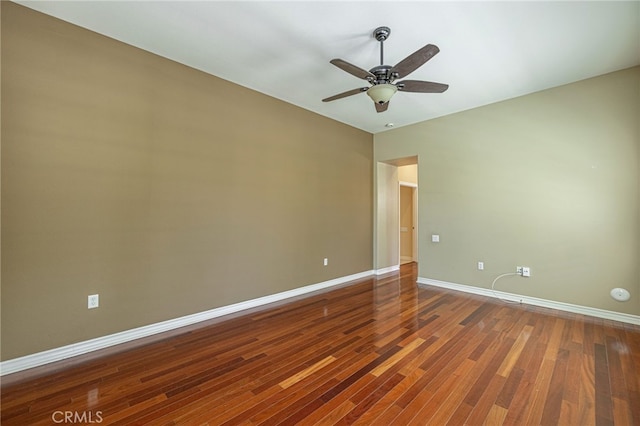 23785 Western Cedar Ct, Valencia, CA 91354 - empty room with ceiling fan and wood finished floors