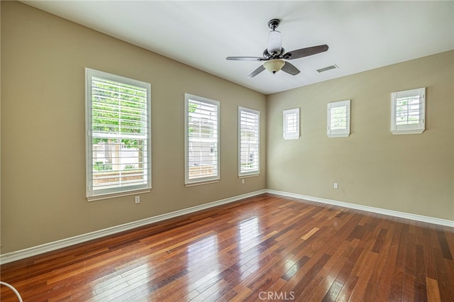 23785 Western Cedar Ct, Valencia, CA 91354 - unfurnished room with healthy amount of natural light, wood-type flooring, and a ceiling fan